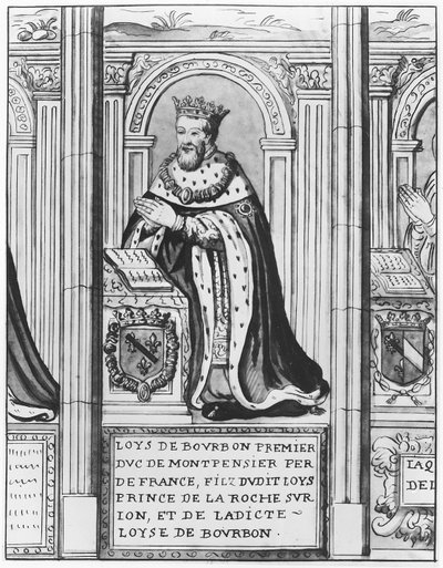 Bourbon Louis II, Montpensier Dükü (lito) by French School
