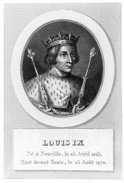 Louis IX (Saint-Louis) (gravür) by French School