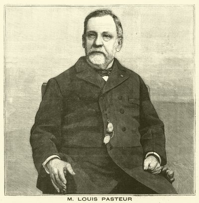 Louis Pasteur, Fransız mikrobiyolog (gravür) by French School