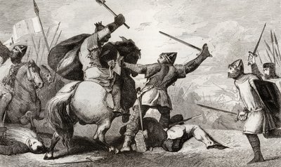 Louis VI (1081-1137) Büyük, Brenneville savaşında İngilizlerle savaşır, Colart tarafından yayınlanan 