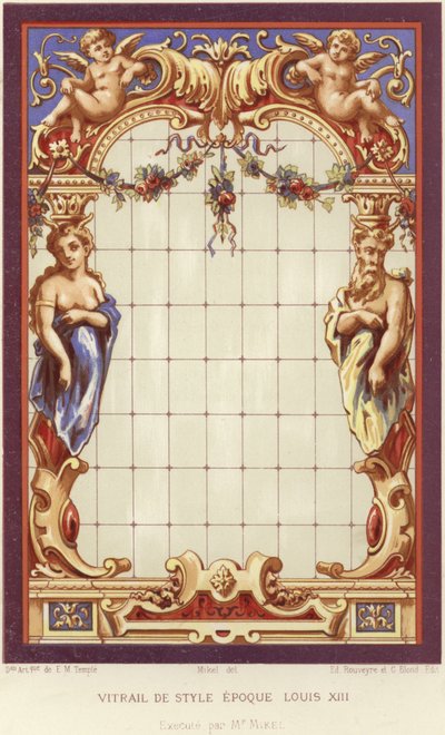 Louis XIII tarzı vitray by French School
