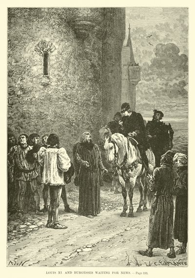 Louis XI ve Burgesses haber bekliyor by French School
