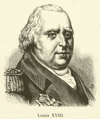 Louis XVIII (gravür) by French School