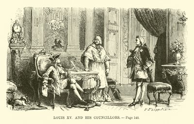 Louis XV ve danışmanları by French School