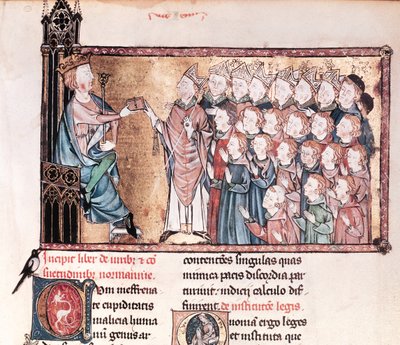 Louis X (1289-1316) Inatçı Normanlara Beyannameyi Veriyor, Le Grand Coutumier de Normandie