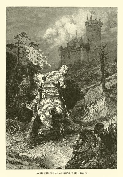 Şişman Louis bir keşif gezisinde by French School