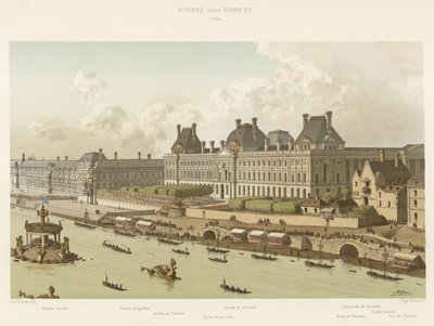 Louis XV altında Louvre, 1739 by French School