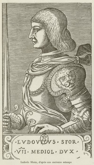Ludovic Sforza (gravür) by French School
