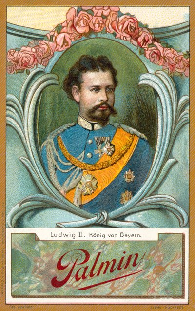 Ludwig II, Bavyera Kralı (chromolitho) by French School