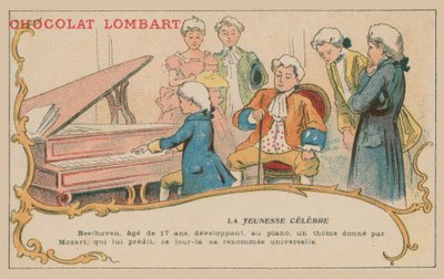 Ludwig van Beethoven 17 yaşında piyano çalıyor. by French School