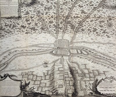 Lutetia veya MS 4. ve 5. yüzyıllarda Paris'in ikinci planı, 1722 by French School