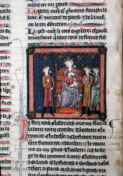MS.782 II. Childeric (c.650-675), Clodomir (c.495-524) ve muhtemelen Theodoric, Kral Clotaire I