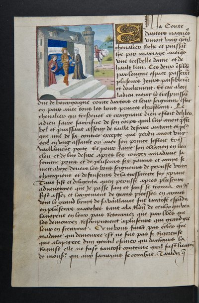 MS Hunter 252 034v Yüz Haber Haberinden Sayfa, c.1461-62 by French School