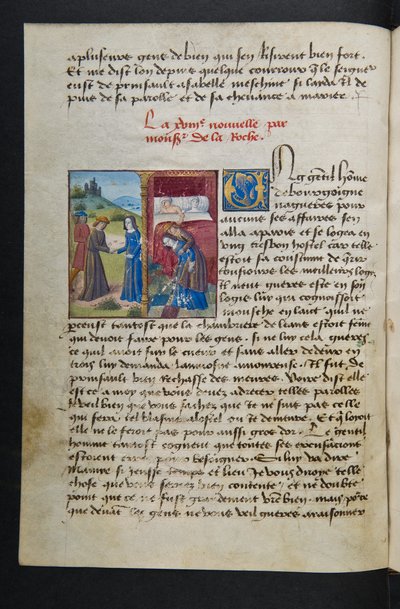 MS Hunter 252 038v Yüz Haber Haberinden Sayfa, c.1461-62 by French School
