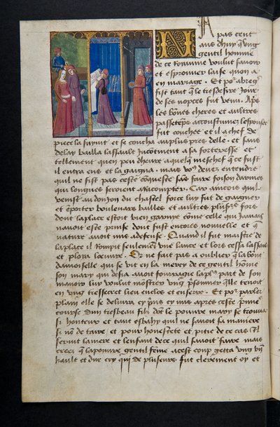 MS Hunter 252 068v Yüz Haber Haberinden Sayfa, c.1461-62 by French School