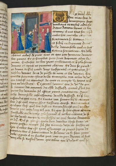 MS Hunter 252 080r Yüz Haber Haberinden Sayfa, c.1461-62 by French School