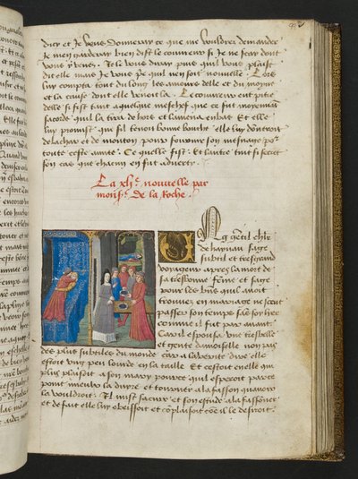 MS Hunter 252 099r Yüz Haber Haberinden Sayfa, c.1461-62 by French School