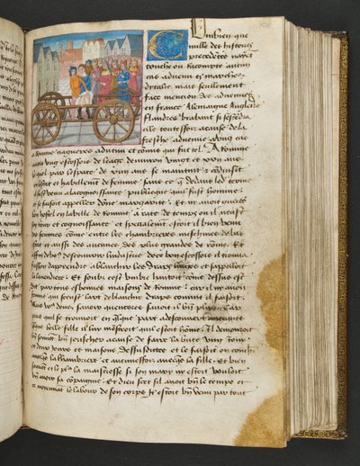 MS Hunter 252 108r Yüz Haber Haberinden Sayfa, c.1461-62 by French School
