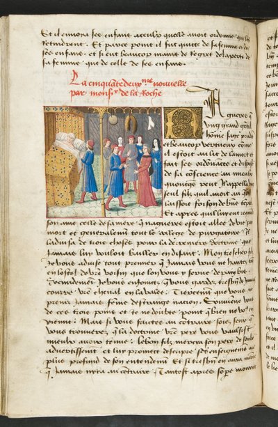 MS Hunter 252 117v Yüz Haber Haberinden Sayfa, c.1461-62 by French School