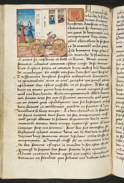 MS Hunter 252 122v Yüz Haber Haberinden Sayfa, c.1461-62 by French School