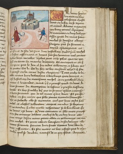 MS Hunter 252 145r Yüz Haber Haberinden Sayfa, c.1461-62 by French School