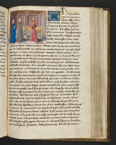 MS Hunter 252 148r Yüz Haber Haberinden Sayfa, c.1461-62 by French School