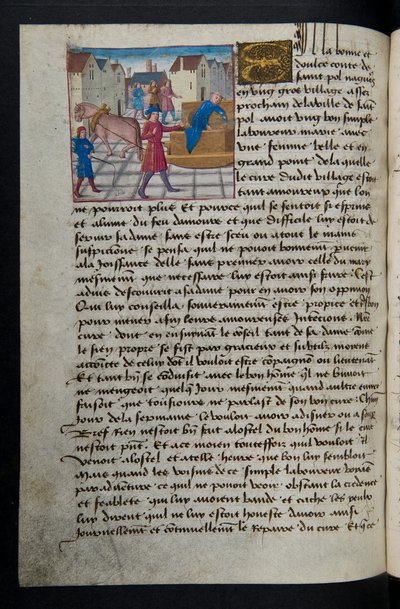 MS Hunter 252 157v Yüz Haber Haberinden Sayfa, c.1461-62 by French School