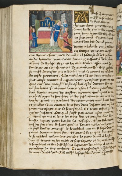 MS Hunter 252 160v Yüz Haber Haberinden Sayfa, c.1461-62 by French School
