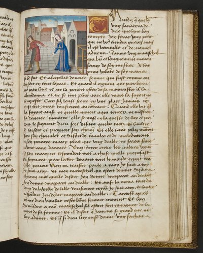 MS Hunter 252 175r Yüz Haber Haberinden Sayfa, c.1461-62 by French School