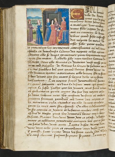 MS Hunter 252 177v Yüz Haber Haberinden Sayfa, c.1461-62 by French School