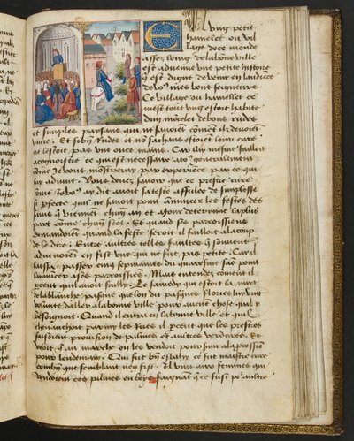 MS Hunter 252 183r Yüz Haber Haberinden Sayfa, c.1461-62 by French School