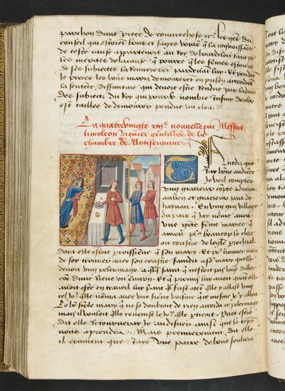 MS Hunter 252 187v Yüz Haber Haberinden Sayfa, c.1461-62 by French School