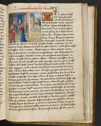 MS Hunter 252 192r Yüz Haber Haberinden Sayfa, c.1461-62 by French School