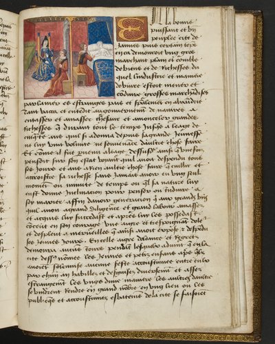 MS Hunter 252 197r Yüz Haber Haberinden Sayfa, c.1461-62 by French School