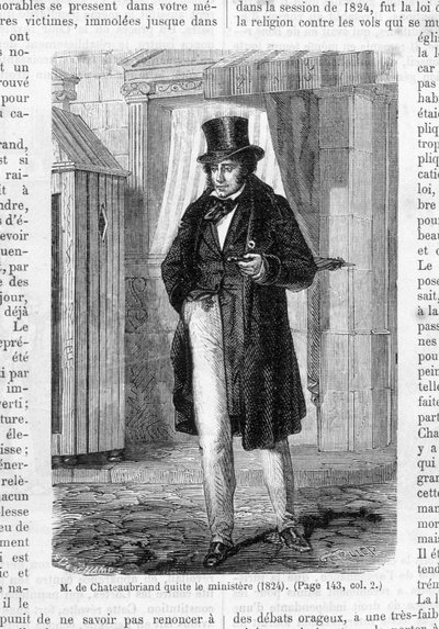 M. de Chateaubriand bakanlıktan ayrıldı (1824). by French School