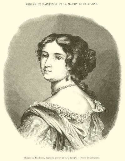 Madam de Maintenon (gravür) by French School