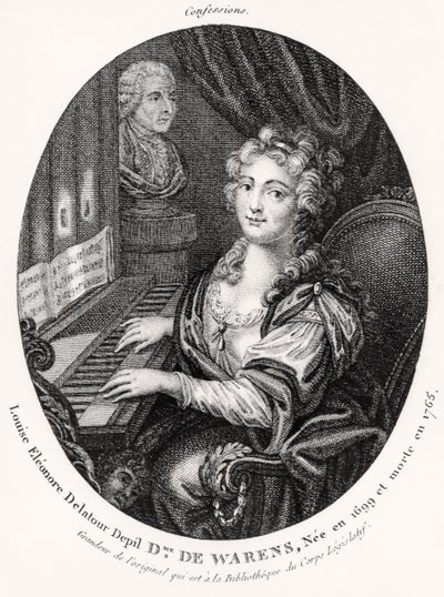 Madame de Warens, c.1789 (gravür) by French School
