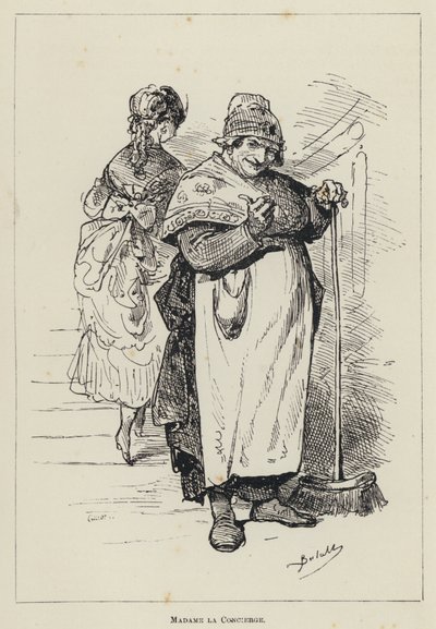 Madam la Concierge (gravür) by French School