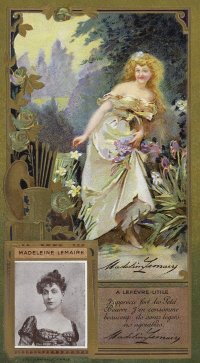 Madeleine Lemaire, Fransız ressam (chromolitho) by French School
