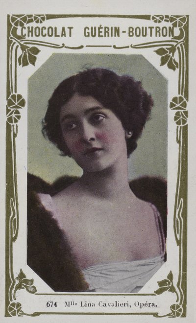 Matmazel Lina Cavalieri, Opera (renkli fotoğraf) by French School