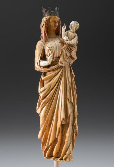 Madonna ve Çocuk, 1260-1290 dolayları (Fildişi ve metal) by French School