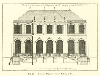 Maison dArgenson, rue de Valois, 10 numara by French School