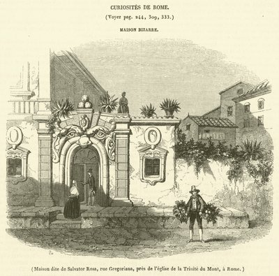 Salvator Rosa adlı ev, Gregoriana Caddesi, Roma