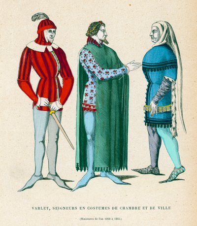 Erkek kostümleri, 1360-1365 by French School