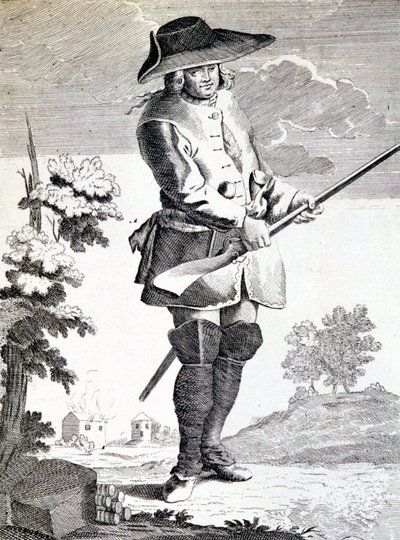 Mandrin, kaçakçıların generali, bazı eylemlere atılıyor - gravür by French School