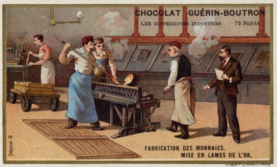 Madeni para üretimi (chromolitho) by French School