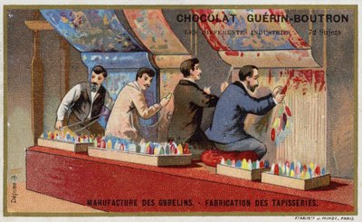 Gobelins Manufactory'de halı imalatı (chromolitho) by French School