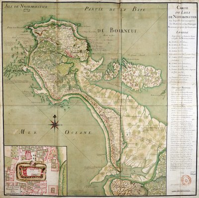 Noirmoutier adasının haritası ve 1769