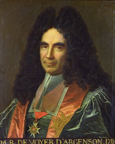 Marc-Rene de Voyer de Paulmy (1652 - 1721), Marquis d'Argenson, Adalet Bakanı by French School