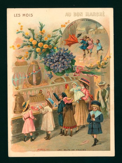 Mart ve Nisan (chromolitho) by French School